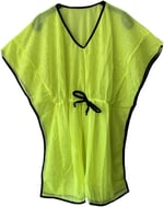 NEON SARI BELİ BÜZGÜLÜ FİLE PAREO