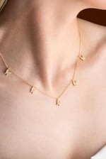NEREZE 925 Ayar Gümüş Gold Zirkon Taşlı Şans Kelebek Kolye