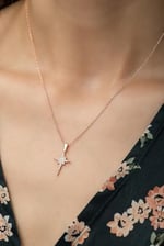 NEREZE 925 Ayar Gümüş Minik Kutup Yıldızı Kolye Kadın Gümüş Kolye