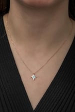 NEREZE 925 Ayar Minimal Kutup Yıldızı Kolye Kadın Gümüş Kolye