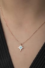 NEREZE 925 Ayar Minimal Kutup Yıldızı Kolye Kadın Gümüş Kolye