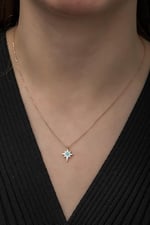 NEREZE 925 Ayar Minimal Kutup Yıldızı Kolye Kadın Gümüş Kolye