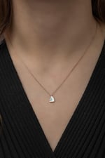 NEREZE 925 Ayar Minimal Yelken Kolye Kadın Gümüş Kolye
