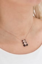 NEREZE 925 Ayar Panda Kolye Kadın Gümüş Kolye