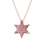 NEREZE 925 Ayar Pembe Lotus Çiçeği Kolye Kadın Gümüş Kolye