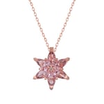 NEREZE 925 Ayar Pembe Lotus Çiçeği Kolye Kadın Gümüş Kolye
