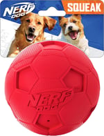 Nerf Dog İnteraktif Squeaker ile Futbol Topu Köpek Oyuncağı, Hafif, Dayanıklı ve Suya Dayanıklı, 10 cm, Orta/Büyük Irklar için, Tek Birim, Kırmı - Seçenekler: 2.5inches, 2.5inches (2 paketi), 4-inches