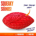 Nerf Dog İnteraktif Squeaker'lı Lastik Futbol Köpek Oyuncağı, Hafif, Dayanıklı ve Suya Dayanıklı, Orta/Büyük Irklar için 15 cm Çap, Tek Birim, Kırmızı (2 paketi) - Seçenekler: 6 in, 6 in (2 paketi)