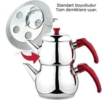 NEROLIA Çay Süzgeci/Demlik İçi Çay Süzücü/Çaydanlık Filtresi /%100 Paslanmaz Çelik Süzgeç (12 Adet)