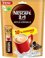 NESCAFÉ 2'si 1 Arada Çözünebilir Kahve Karışımı 10'lu Paket (10 x 10 g)