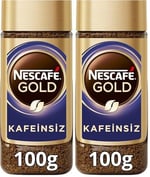 NESCAFÉ Gold Kafeinsiz Çözünebilir Kahve Cam, 100 g (2 paketi)