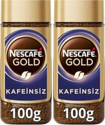 NESCAFÉ Gold Kafeinsiz Çözünebilir Kahve Cam, 100 g (2 paketi)