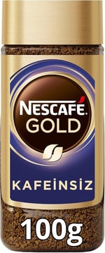 NESCAFÉ Gold Kafeinsiz Çözünebilir Kahve Cam, 100 g