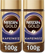 NESCAFÉ Gold Kafeinsiz Çözünebilir Kahve Cam, 100 g (2 paketi)