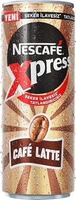 Nescafé Xpress Latte Şekersiz Soğuk Kahve 250 ml x 24