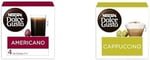 Nescafe Dolce Gusto Americano 16 Kapsül 136 Gr ve Nescafe Dolce Gusto Cappuccino 16 Kapsül 186.4 Gr (Ekstra Krema)