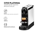 Nespresso D 140 Citiz Platinum, Paslanmaz Çelik Kahve Makinesi