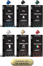 Nespresso Uyumlu Alüminyum Kapsül Kahve Tanışma Seti - 60 Adet