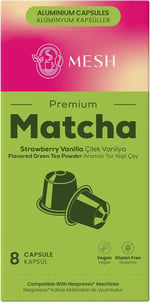 Nespresso Uyumlu Çilek Vanilya Aromalı Matcha Kapsül 8'li - Premium Matcha Çayı