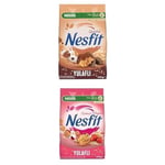 Nestlé Nesfit Çikolatalı Tam Buğday ve Pirinç Gevreği, 400 g & Nestlé Nesfit Kırmızı Meyveli Tam Tahıl ve Pirinç Gevreği, 400 g