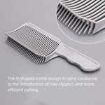 NestNook V Şekilli Tarak Saç Karıştırma Aracı, Solma Tarakları Profesyonel Saç Kesimi Isıya Dayanıklı FlatTop Saç Kesme Aletleri Erkek Salon Kuaförlük, Berber veya Evde Kullanım İçin (Gri 1 adet)