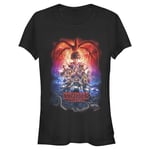 Netflix Stranger Things Ekip Bisiklet Yaka Tişört Kadın