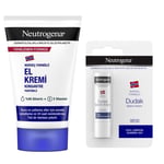 Neutrogena Parfümlü El Kremi 75 ml + Dudak Kremi SPF 20 (4,8 g) — Parfümlü Onarıcı El Kremi — Kuru Dudaklar için Nemlendirici Balm