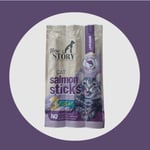New Story Somon Balık Etli Stick Yumuşak Kedi Ödül Maması 3'lü Paket 5 Gram x 3 Adet