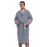 New York Fitty Lacivert Organik Pamuk Peştemal Bornoz L/X-Large (Lacivert/Pembe)