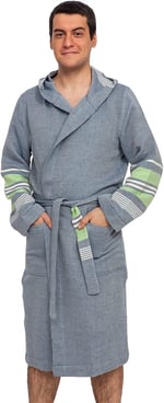 New York Fitty Lacivert Organik Pamuk Peştamal Bornoz Small-Medium