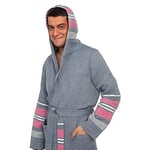 New York Fitty Lacivert Organik Pamuk Peştemal Bornoz L/X-Large (Lacivert/Pembe)