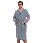 New York Fitty Lacivert Organik Pamuk Peştemal Bornoz L/X-Large (Lacivert/Pembe)