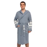 New York Fitty Lacivert Organik Pamuk Peştamal Bornoz Small-Medium