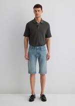 Nicholas Açık Puslu Mavi Premium Jean Şort 0416028720