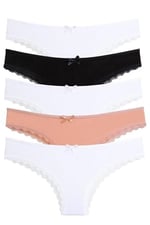 Nicoletta-Mıxcolor Kadın Külot 5'li Paket Brazillian