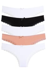Nicoletta-Mıxcolor Kadın Külot 5'li Paket Brazillian
