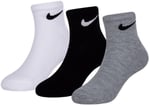 Nike Baby - Erkek Çocuk rn0026-w2f_os 3 Çift Çorap, Beyaz/Gri/Siyah-W2F, Tek Beden EU