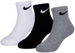 Nike Baby - Erkek Çocuk rn0026-w2f_os 3 Çift Çorap, Beyaz/Gri/Siyah-W2F, Tek Beden EU