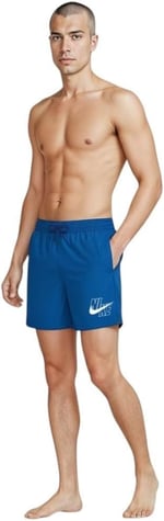 Nike Nike Swim Breaker Swim Logo 5 inç Voleybol Kısa Oyun Kraliyet Yüzme Sandıkları Kız ve Kız Çocuk