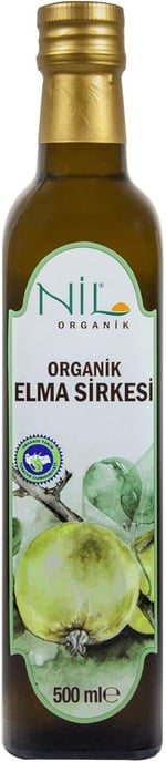 Nil Baharat Organik Körpe Elma Sirkesi 500 ml (Karadeniz Bölgesi Ne Has Körpe Elmalardan) kolay Içimli