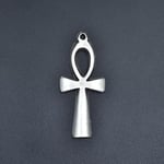 Nil'in Anahtarı - Ankh AnahtarıDeri ip Kolye - Gümüş Kaplama - Kadın Erkek Kolye - No:784