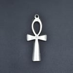 Nil'in Anahtarı - Ankh AnahtarıDeri ip Kolye - Gümüş Kaplama - Kadın Erkek Kolye - No:784