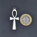 Nil'in Anahtarı - Ankh AnahtarıDeri ip Kolye - Gümüş Kaplama - Kadın Erkek Kolye - No:784