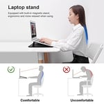 Nillkin Dizüstü Bilgisayar Kılıfı 15,6 inç (3'ü 1 arada), Ayarlanabilir Stand ve Mouse Padli MacBook Kılıfı, 2 Stand Modu, 15 inç Dizüstü Bilgisayar Kılıfı, MacBook Aksesuarları, Chromebook/HP 13-15.6