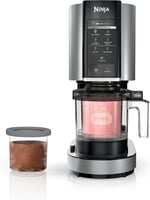 NINJA Creami NC301LAA Dondurma Makinesi Karışımları Smoothies Shakes Shakes Smoothies 7 Tek Dokunuşlu Programlar Kapaklı 2 Kap Kompakt Boyut Gümüş