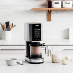 NINJA Creami NC301LAA Dondurma Makinesi Karışımları Smoothies Shakes Shakes Smoothies 7 Tek Dokunuşlu Programlar Kapaklı 2 Kap Kompakt Boyut Gümüş