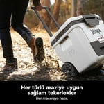 Ninja FrostVault Hard Cooler 28 l, birinci sınıf yalıtımlı soğutma kutusu, 6 güne kadar buz tutar, buzdolabı sıcaklığına sahip entegre kuru saklama çekmece - Seçenekler: Beyaz 28 L, 28L Gri, 42L Beyaz