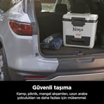 Ninja FrostVault Hard Cooler 28 l, birinci sınıf yalıtımlı soğutma kutusu, 6 güne kadar buz tutar, buzdolabı sıcaklığına sahip entegre kuru saklama çekmece - Seçenekler: Beyaz 28 L, 28L Gri, 42L Beyaz