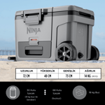 Ninja FrostVault Tekerlekli Cooler 42 Litre Gri