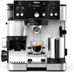 Ninja Luxe Essential 2'si 1 arada kahve makinesi, latte, cappuccino ve espresso makinesi, entegre fasulye değirmeni ve süt köpürtücü, kullanımı kolay kahve makinesi, 2 önceden ayarlanmış modlu süt